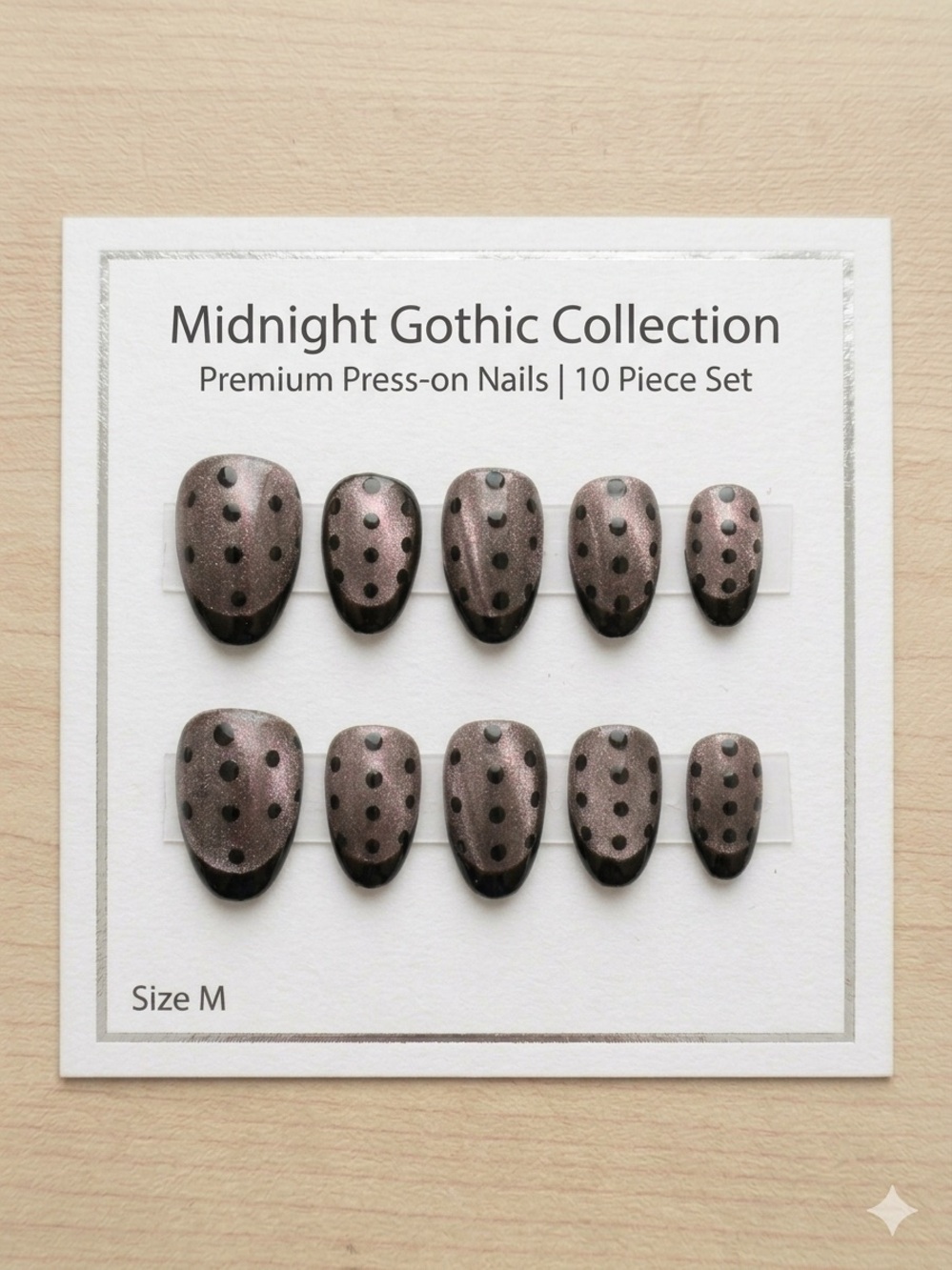 Cute Halloween Handmade Press On Nails - Midnight Ghotic Collection